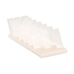 Statyw z PE na szkiełka mikroskopowe - r-0142 - statyw-na-szkielka-mikroskopowe - pe - bialy - 105-x-298-x-24-mm - 40-miejsc