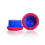 Zakrętki Duran z pierścieniem plombującym - g-0211 - zakretki-duran-z-pierscieniem-plombujacym - gl45-2 - bez-uszczelki - niebiesko-czerwone - 10-szt