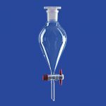 Rozdzielacze gruszkowe bez podziałki - g-5211 - rozdzielacz-gruszkowy-bez-podzialki-z-zaworem-prostym - 50-ml - ptfe - ns-1926 - 2-szt