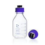 Butelki Duran do HPLC - z zakrętką z 4 portami - g-2661 - butelka-ze-szkla-duran-do-hplc-z-zakretka-z-czterema-portami - 500-ml - 86-mm - 176-mm - gl45-2 - 2-szt