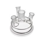 Pokrywy 4-szyjne do reaktora Duran® - g-2158 - pokrywa-4-szyjna-do-reaktora-duran - szyjki-boczne-2-x-skosna-1-x-prosta - dn-150 - ns-4540 - 3-x-ns-29-32