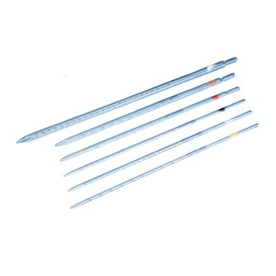 Pipety wielomiarowe ze szkła Simax - kl. AS - z niebieską skalą - zero na górze - z cert. serii