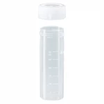 Probówki płaskodenne - z zakrętką - poj. 5 ml - 120 ml - j-0338 - probowki-plaskodenne-z-pp-ze-skala - 40-ml - 285-x-85-mm - bezbarwna - niesterylne - worek - 50-szt - 62-555