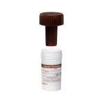 Pojemniki z PP na próbki - białe - z brązową zakrętką z HDPE z łopatką - j-0837 - pojemniki-z-pp-na-probki - z-zakretka-z-hdpe-z-lopatka - 25-ml - 28-x-54-mm - bialy - niesterylne - 50-szt - 80-9924-014