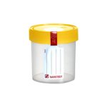 Pojemniki z PP na próbki - z zakrętką z HDPE - poj. 120-500 ml - j-0795 - pojemniki-z-pp-na-probki-ze-skala-i-etykieta-bezpieczenstwa - 250-ml - 70-x-78-mm - z-nakrecona-zakretka - zolta - sterylne - 240-szt - 75-9922-518