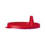 Pokrywki z PE - do pojemników o poj. 125 ml - śr. 66 mm - j-0735 - pokrywki-z-pe - z-wylewem - czerwony - sr-66-mm - 1000-szt - 76-1477-100