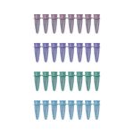 Probówki Multiply®-µStripPro do PCR w paskach - 8-stanowiskowe - bez zatyczek  - poj. 0,2 ml - j-1073 - probowki-do-pcr-w-paskach-8-stanowiskowe - 02-ml - czerwony-zielony-niebieski-fioletowy - pcr-performance-tested - 480-szt - 72-985-992