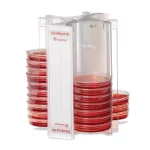 Statywy DishRack do szalek Petriego - j-5001 - statyw-dishrack-50 - 240-mm - bezbarwny - 52-miejsca - 93-1647 - szalki-petriego-o-sr-92-100-mm