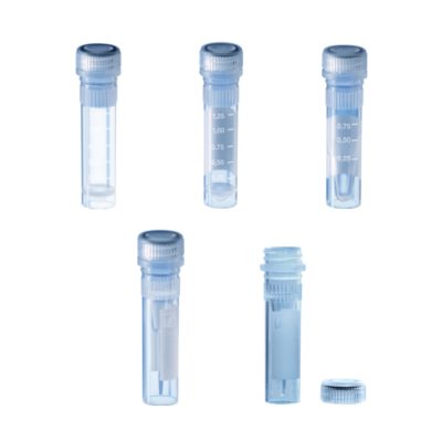 Mikroprobówki z PP - z rowkowaniem - z nakręconymi zakrętkami - z polem do opisu i skalą