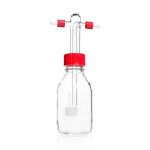 Płuczki do gazów wg Drechsela - z 2 portami GL 14 - g-2981 - pluczka-do-gazow-ze-szkla-duran-z-nasadka-typu-drechsel - 500-ml - bez-spieku - gl14 - 80-mm