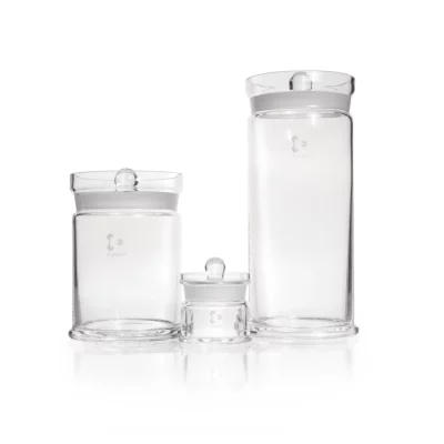 Pojemniki na preparaty Duran - z pokrywą z uchwytem - ze szlifem