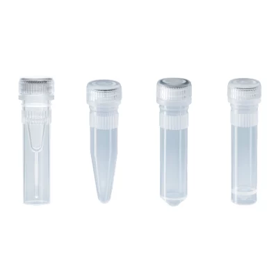 Mikroprobówki z PP - z rowkowaniem - z nakręconymi zakrętkami