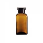 Butelki szklane ze szlifem i korkiem - z szeroką szyją - prostokątne - oranżowe - poj. 100 - 750 ml - s-5922 - butelka-szklana-ze-szlifem-prostokatna - 100-ml - 515-x-515-x-115-mm - oranzowa - ns-29-22