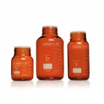 Butelki laboratoryjne Duran PURE - bez zakrętki - oranżowe - gwint GLS80 - g-1914 - butelka-duran-pure-z-szeroka-szyja - bez-zakretki - 3500-ml - 160-x-271-mm - gls80