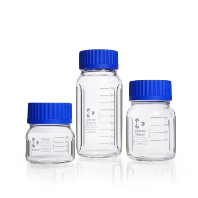 Butelki laboratoryjne ze szkła Duran z 3 przegrodami - gwint GLS80