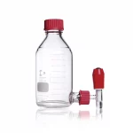 Butelki dozujące Duran z zakrętką GL45 - z tubusem dolnym na gwint GL32 i kranem PTFE - g-2691 - butelka-duran-z-tubusem-dolnym-i-kranem - 1000-ml - gl32