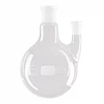 Kolby okrągłodenne dwuszyjne ze szkła Duran - szyjka boczna prosta - g-5831 - kolby-okraglodenne-dwuszyjne-ze-szkla-duran - szyjka-boczna-prosta - 100-ml - ns-2932 - ns-14-23 - 64-mm