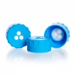 Zakrętki Duran&reg; Youtility z PP - z membraną z ePTFE - g-0472 - zakretki-duran-youtility-z-pp-z-membrana-eptfe - cyjanowe - 53-x-25-mm - gl45-2 - 4-szt