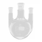 Kolby okrągłodenne trójszyjne ze szkła Duran - szyjki boczne proste - g-5901 - kolby-okraglodenne-trojszyjne-ze-szkla-duran - szyjki-boczne-proste - 100-ml - ns-2429 - 2-x-ns-19-26 - 64-mm