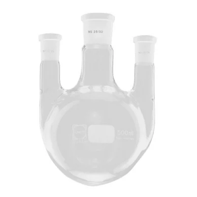 Kolby okrągłodenne trójszyjne ze szkła Duran - szyjki boczne proste