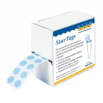 Naklejki StarTags™ na rolce - okrągłe - e9185-0001 - naklejki-startags-na-rolce-okragle - probowki-o-poj-05-ml - niebieskie - 2000-szt