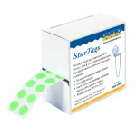 Naklejki StarTags™ na rolce - okrągłe - e9185-0002 - naklejki-startags-na-rolce-okragle - probowki-o-poj-05-ml - zielone - 2000-szt