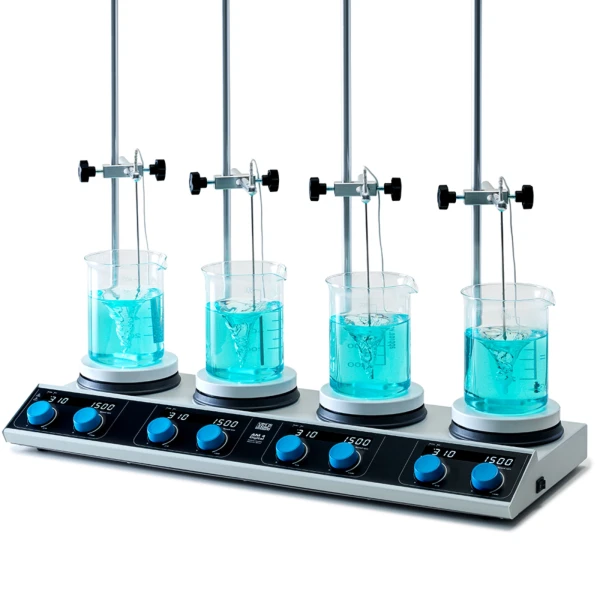 Mieszadło z grzaniem AM 4 - wielostanowiskowe - cyfrowe Pall - b-8422 - mieszadlo-magnetyczne-z-grzaniem-am-4-cyfrowe - 50-1500-obr-min - 310c - 4-x-20-l - z-czujnikiem-temp-pt100-pretem-statywu-lacznikiem - sa20500600
