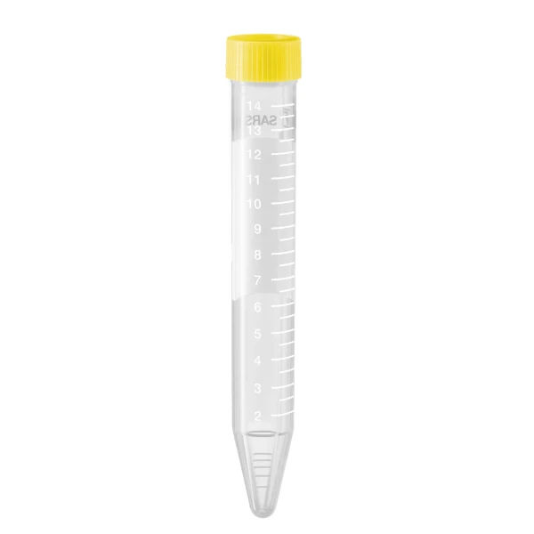 Probówki wirówkowe typu Falcon z PS - poj. 15 ml - j-0307 - probowki-typu-falcon-z-ps-ze-skala-i-polem-opisowym - 15-ml - 17-x-120-mm - zolta - sterylne - worek - 50-szt - 62-553-542