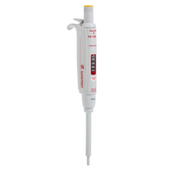 Pipety automatyczne Sarpette® M - jednokanałowe - j-3446 - pipeta-jednokanalowa-sarpette-m - 10-100-%c2%b5l - 01-%c2%b5l - zolty - 90-3100-100