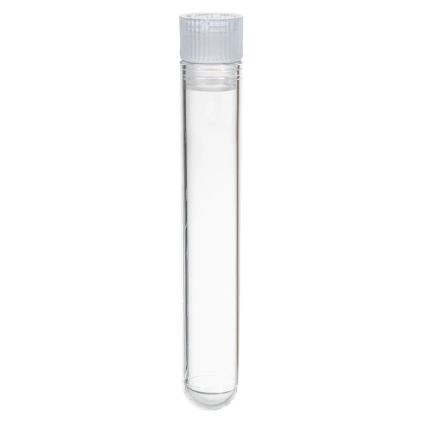 Probówki okrągłodenne - z korkiem typu push-cap - poj. 3,5 ml - 13 ml - j-0152 - probowki-okraglodenne-z-ps - 5-ml - 13-x-75-mm - bezbarwna - sterylne - worek - 100-szt - 55-475-001