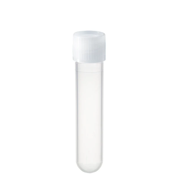 Probówki okrągłodenne z PP - z zakrętka z HDPE - poj. 4,5 ml - 13 ml - j-0188 - probowki-okraglodenne-z-pp - 10-ml - 16-x-79-mm - bezbarwna - sterylne - worek - 100-szt - 60-506-001