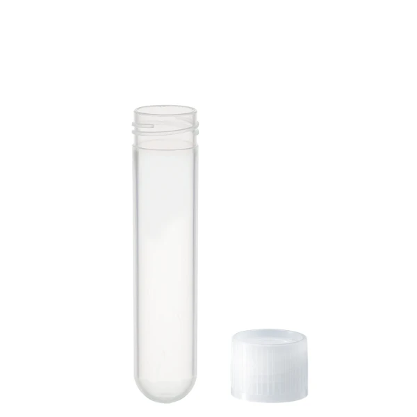 Probówki okrągłodenne z PP - z zakrętka z HDPE - poj. 4,5 ml - 13 ml - j-0189 - probowki-okraglodenne-z-pp - 10-ml - 16-x-79-mm - bezbarwna - niesterylne - worek - 1000-szt - 60-506