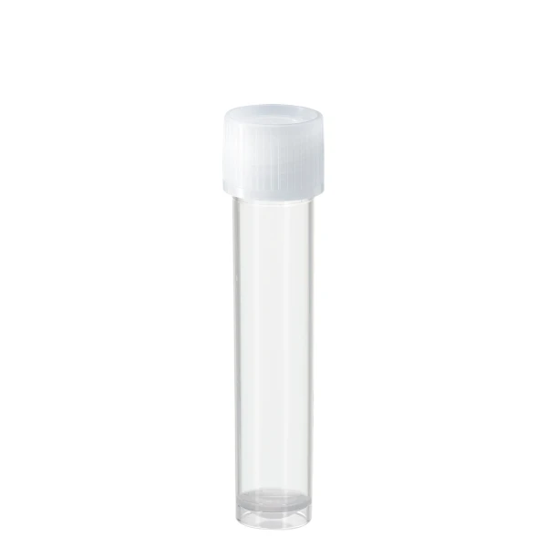 Probówki okrągłodenne z PP - z zakrętką z HDPE - samostojące - poj. 10 ml - 13 ml - j-0222 - probowki-okraglodenne-z-pp - 10-ml - 16-x-79-mm - bezbarwna - sterylne - worek - 100-szt - 60-551-001