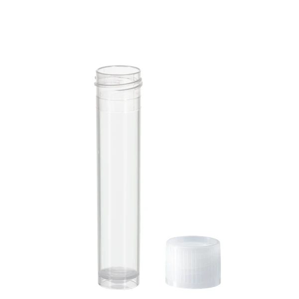 Probówki okrągłodenne z PP - z zakrętką z HDPE - samostojące - poj. 10 ml - 13 ml - j-0223 - probowki-okraglodenne-z-pp - 10-ml - 16-x-79-mm - bezbarwna - niesterylne - worek - 1000-szt - 60-551