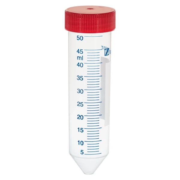Probówki wirówkowe typu Falcon z PP - poj. 15 i 50 ml - j-0312 - probowki-typu-falcon-z-pp - 50-ml - 28-x-114-mm - czerwona - sterylne - worek - 25-szt - 62-547-254