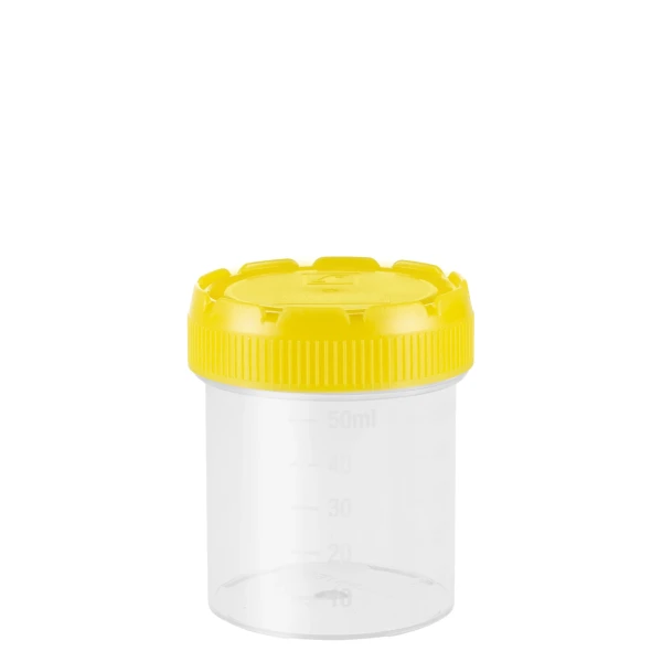 Pojemniki z PP na próbki - z zakrętką z HDPE - poj. 70 ml - j-0761 - pojemniki-z-pp-na-probki-ze-skala - 70-ml - 44-x-55-mm - z-nakrecona-zakretka - niesterylne - 250-szt - 75-9922-744