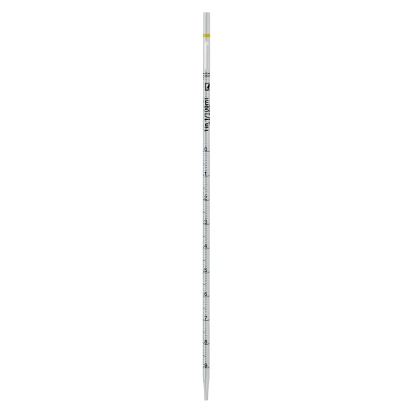 Pipety serologiczne z PS - o poj. 1 ml - 50 ml - j-2143 - pipety-serologiczne-z-ps - z-zatyczka-z-waty - 1-ml - 001-ml - zolty - sterylne - pak-ind - 100-szt - 86-1251-001