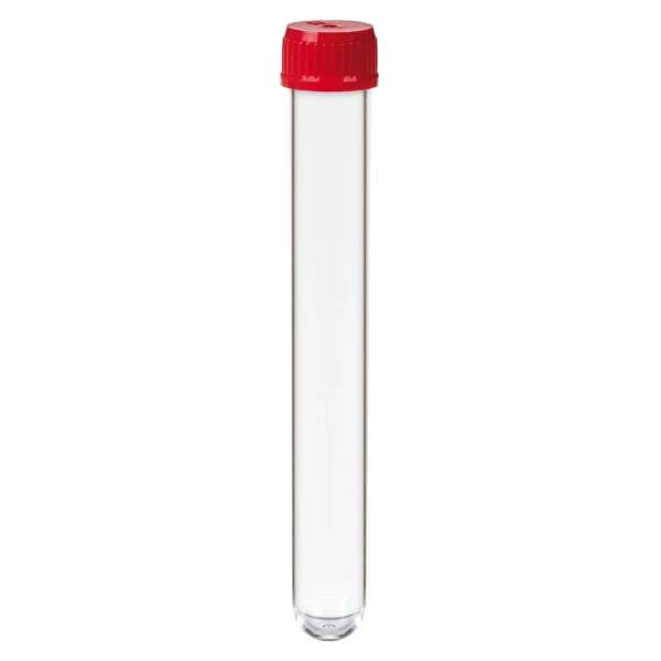 Probówki TC do hodowli - j-4573 - probowki-z-ps-do-hodowli-komorkowej - okraglodenne - 15-ml - 16-x-125-mm - czerwony - sterylne - 5-szt - 83-9923-945